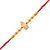 Vighnaharta Shri Sai Gold and Rhodium Plated CZ Rakhi - [VFJ1012RKG]