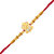Vighnaharta Nrutya Ganesha Gold and Rhodium Plated Alloy Rakhi for Lovely Brother - [VFJ1036RKG]