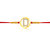 Vighnaharta Initial 'D' Alphabet Rakhi CZ Gold Plated Alloy Rakhi  [VFJ1097RKG]