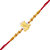 Vighnaharta Pagdidhari Ganesh Gold and Rhodium Plated Alloy Rakhi for Lovely Brother - [VFJ1032RKG]