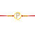 Vighnaharta Initial 'P' Alphabet Rakhi CZ Gold Plated Alloy Rakhi  [VFJ1103RKG]
