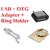Combo of USB Cable W, OTG Adaptor  Ring Holder