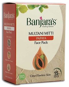 Banjaras Multani Mitti  Papaya Face Pack 100g (Pack Of 3)