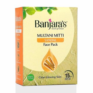Banjara's Multani Mitti + Sandal Face Pack Powder 100gms Banjara's Multani Mitti + Sandal Face Pack Powder 100gms