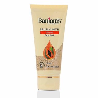                       Banjara's Multani Mitti + Papaya Face Pack 50gms (Pack Of 2)                                              