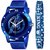 Avenger Blue Plastic Strip With King Bracelet Combo Watch For Men  boys
