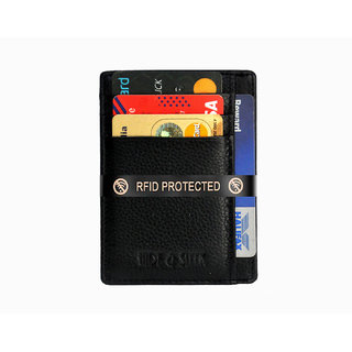                       Hide & Sleek RFID Protected Men Genuine Leather Card Holder                                              