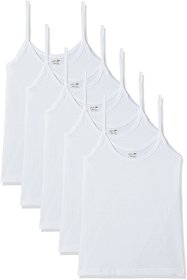 Rupa Jon Women's Cotton Camisole (Pack of 5)(White)