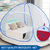 Silver Shine Blue Mosquito Net Foldable Double Bed Net
