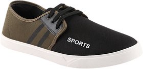 Chevit Mens Mehandi, Black Casual Sneakers shoes