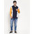 PAUSE Multicolor Solid Hooded Regular Fit Full Sleeve Men's T-Shirt