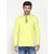 PAUSE Neon Green Solid Hooded Regular Fit Full Sleeve Men's T-Shirt