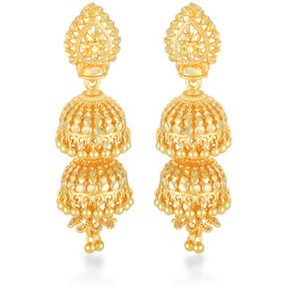                       Vighnaharta Traditional, wedding Gold Plated alloy jhumki Earring for Women and Girls                                              