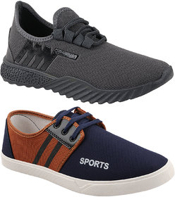 Chevit Perfect Stylish & Trenddy Fashion Combo Pack of 02 Pairs Outdoor Casuals Shoes for Men