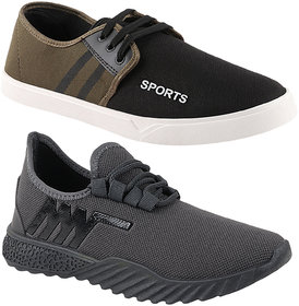 Chevit Perfect Stylish & Trenddy Fashion Combo Pack of 02 Pairs Outdoor Casuals Shoes for Men