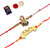 Bhaiya Rakhi Deginer Rakhi Combo For Bhaiya With Roli Chawal And Greeting Card