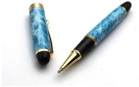 JDents s Metal Pen/Printed Body, Blue Pen Refill BusinesExecutive Fast Writing Roller Ball Pen with Gift Box (Blue)