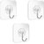 Self Adhesive Hooks For Bathroom , Kitchen, and Living Room (Pack of 3)