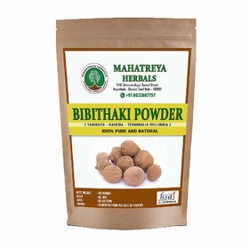 Mahatreya Herbals Premium Organic Quality Baheda/Thandrikai/Terminalia Bellarica/Bibhitaki Powder - 100g