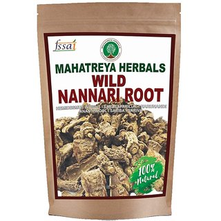                       Mahatreya Herbals Wild Nannari Root | Sarasaparilla | Sariba - 100gms Loose Packed                                              