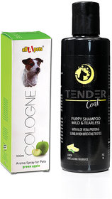 Dog Shampoo  Cologne Combo Tender Coat Shampoo 200ml And Cologne Green Apple100ml