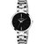 CALYPTO Black Dial Stainless Steel and Leather Strap  Analog Wrist Couple Watch for MenWomen Pack of 2