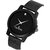 CALYPTO  Black Dial Leather and Silicone Analog Wrist Couple Watch for MenWomen Pack of 2