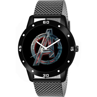                       Axton AXT- Avengers-02 Men Round Dial Analog Black Watch                                              