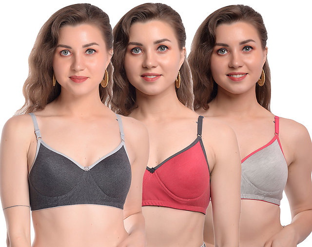 Printed Cotton Blend Women's T-Shirt Lightly Padded Bra at Rs 80/piece in  New Delhi