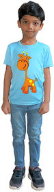 RISH - Kids Polyester Material Giraffee Printed Design for age 12 - 18 Months - colour Blue