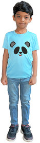 RISH - Kids Polyester Material Panda Face Printed Design for age 12 - 18 Months - colour Blue