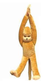 Soft Stuff Plush Short Fur Hanging Monkey for Kids