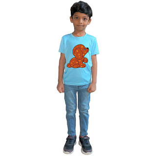                       RISH - Kids Polyester Material Brown Cute Puppy Printed Design for age 2 - 4 Years - colour Blue                                              