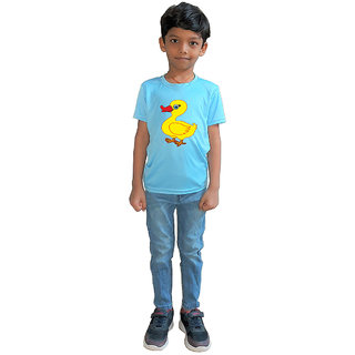                       RISH - Kids Polyester Material Yellow Duck Printed Design for age 2 - 4 Years - colour Blue                                              
