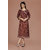 Dhumketu Glorious Brown Poly Viscose A-line Kurti