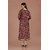 Dhumketu Glorious Brown Poly Viscose A-line Kurti