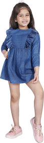 Pure Cotton Denim Frock For Girls2-3yr
