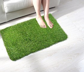 SHAKRIN Green Nature and Floral Polyester Door Mat (60 cm x 40 cm) - Set Of 1