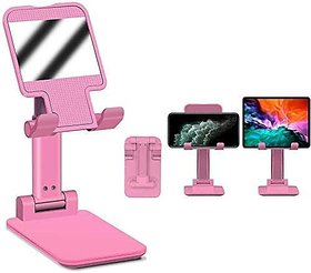 Desktop Foldable Mobile Stand Holder for Table, Mobile Stand Holder for Online Classes YouTube Short Videos Blogs Etc.