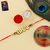 Bhaiya Rakhi Deginer Pendant With Designer Look Rakhi Combo For Bhaiya With Roli Chawal And Greeting Card