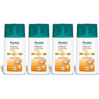 Himalaya Protective Sunscreen Spf 15 Lotion 50 ml - Pack Of 4