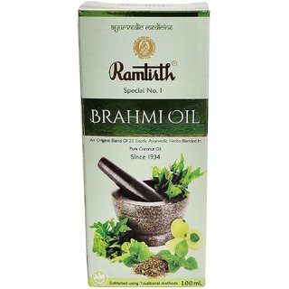 Ramtirth Brahmi Oil - 22 Exotic ic Herbs blended in Pure Coconut Oil - 200 ML