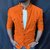 Singularity Clothing Shirt Double Pocket Manadarin Collar in Orange