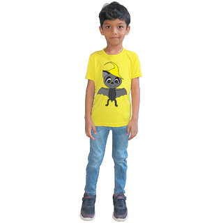                       RISH - Kids Polyester Material Cartoon Bat Printed Design for age 12 - 18 Months - colour Yellow                                              