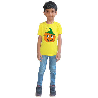                       RISH - Kids Polyester Material Happy Pumpkin  Printed Design for age 12 - 18 Months - colour Yellow                                              