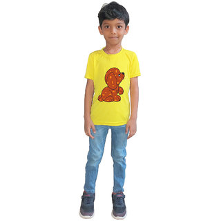                       RISH - Kids Polyester Material Brown Cute Puppy Printed Design for age 12 - 18 Months - colour Yellow                                              