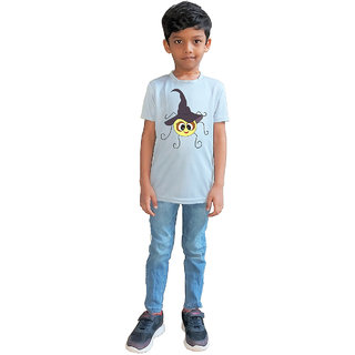                       RISH - Kids Polyester Material Yellow Smiling Spider Makdi Printed Design for age 12 - 18 Months - colour Grey                                              