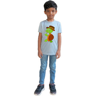                       RISH - Kids Polyester Material Thums-up Happy Green Tortoise Printed Design for age 12 - 18 Months - colour Grey                                              