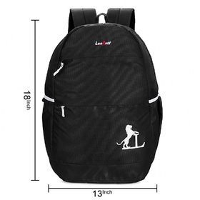 LeeRooy canavas 30litre balck gym bag messenger bag with laptop compartment for boys and girls