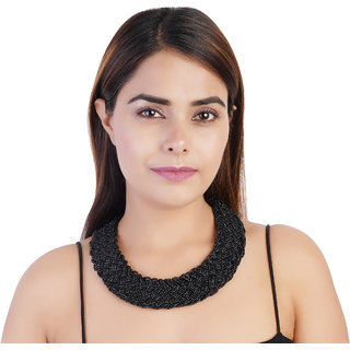Buy SMYKKER Natural Black Beads Necklace Tibetan beads and Pearl